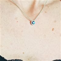 Pendente Leo Pizzo Donna Zaffiri e diamanti in Oro bianco Zaffiro 0.63 Ct 19525BZG2 - 19525BZG2